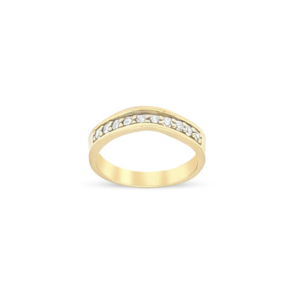 14KTT - Yellow Gold Round Diamond Ring - 10 0.31CT