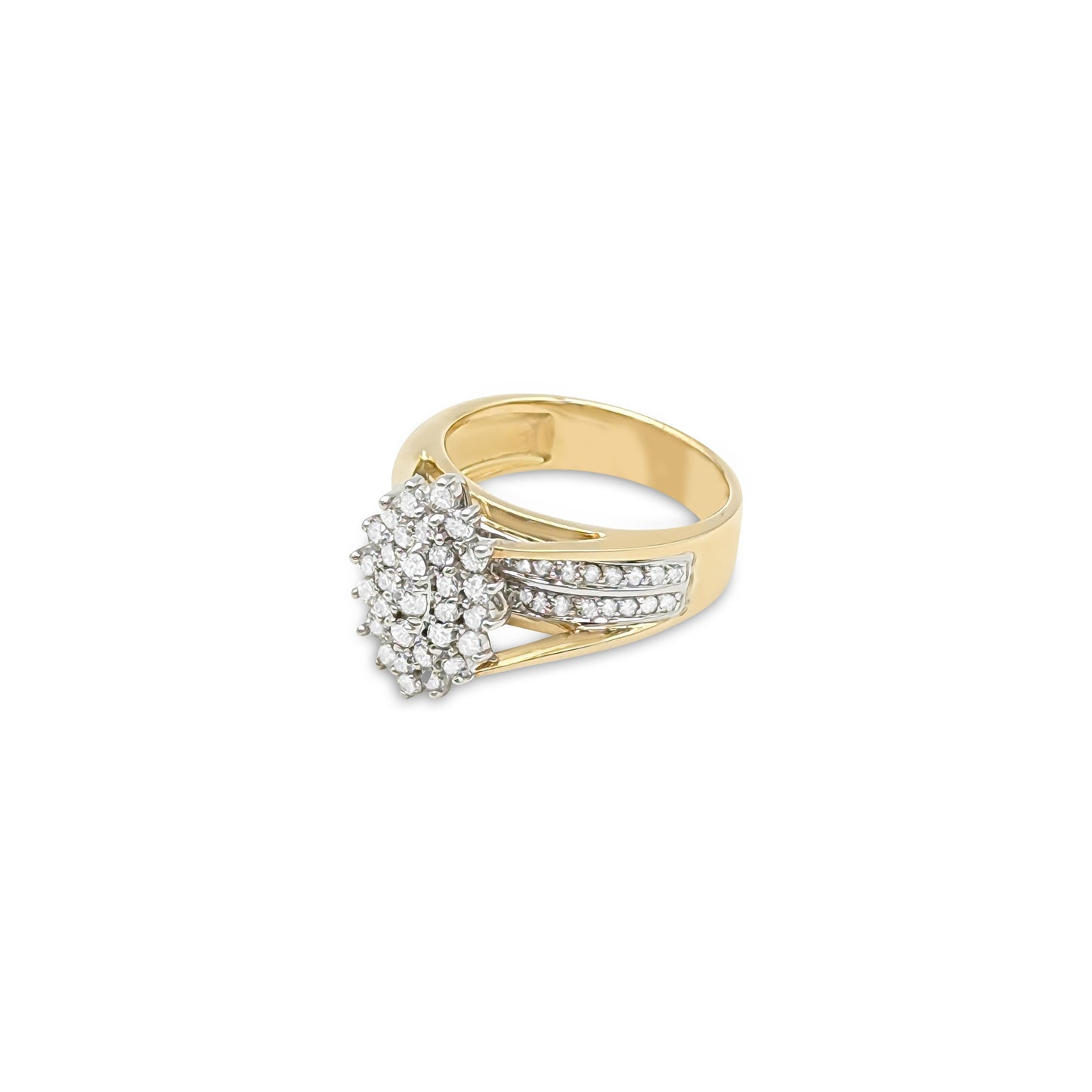 14K - Yellow Gold Round Diamond Ring - 1.00CT